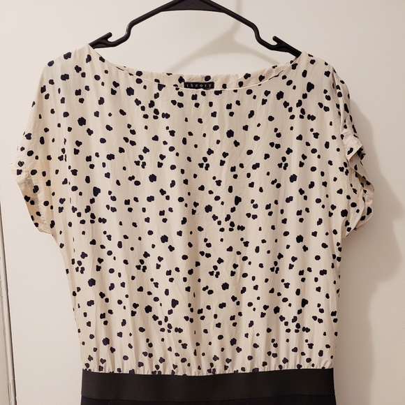 SALE Authentic 100%Silk Theory Dot Dress - Picture 2 of 8